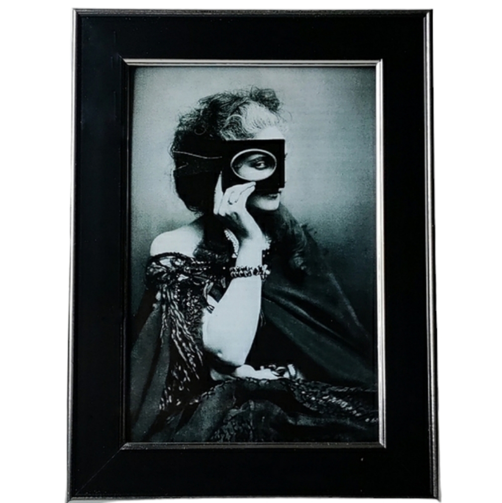 Victoria and woman posing portrait retro antique Gothic unique strange  oddity